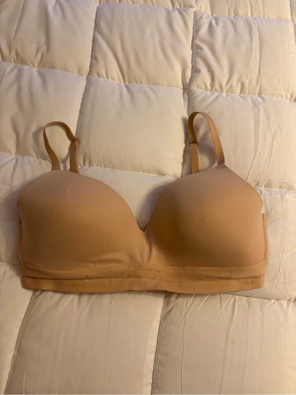 PINK Victoria's Secret Nude Exterior with Pink Lined T-Shirt Bra